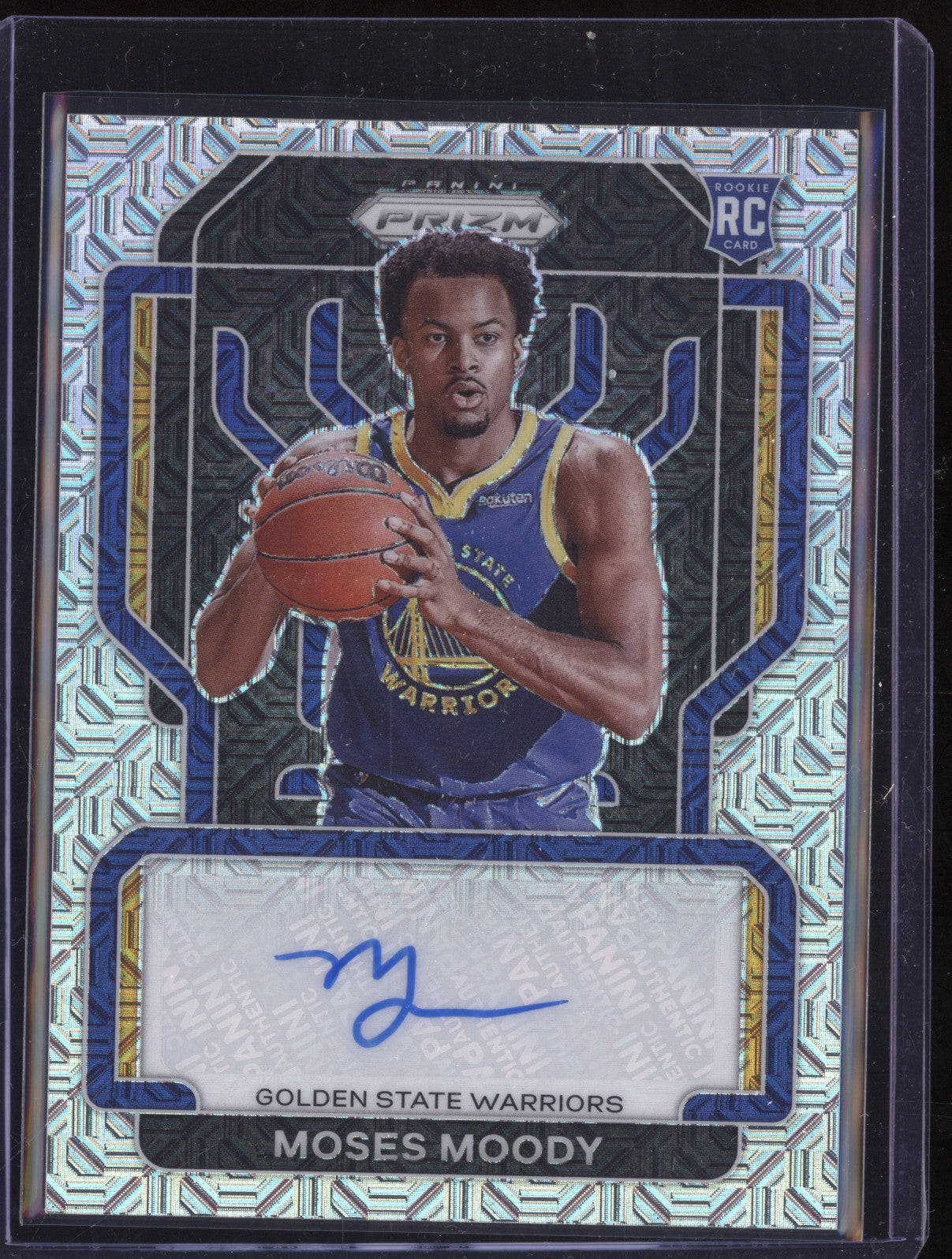 Moses Moody 2021-22 Panini Prizm RS-MMO Rookie Auto Mojo RC 19/25