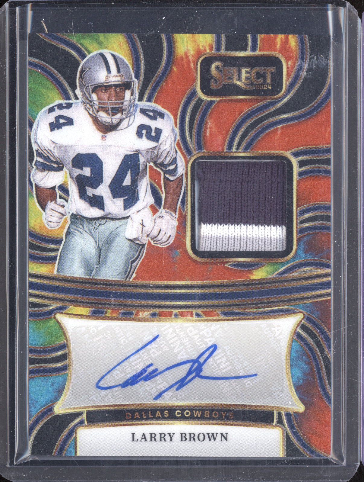 Larry Brown 2024 Panini Select SM-LBN Patch Auto Tie-Dye 16/25