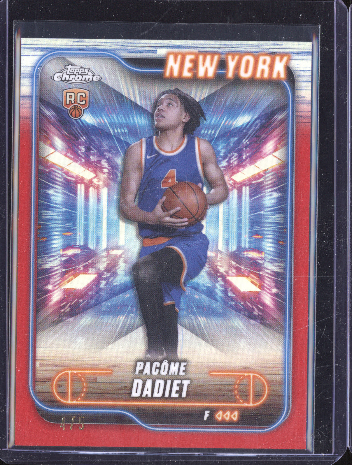 Pacome Dadiet 2024-25 Topps Chrome 172 Red RC 4/5