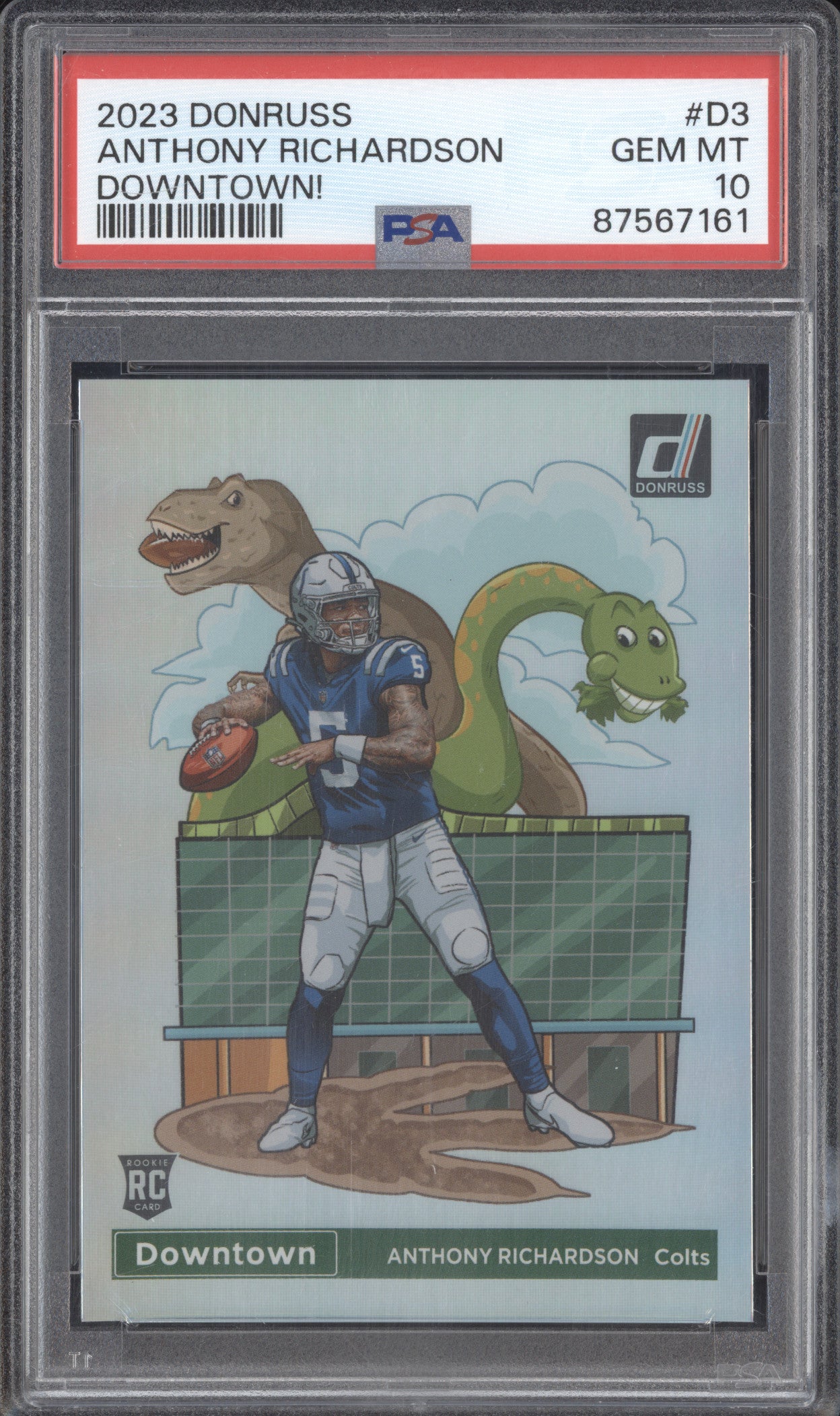 Anthony Richardson 2023 Panini Donruss D-3 Downtown! RC PSA 10