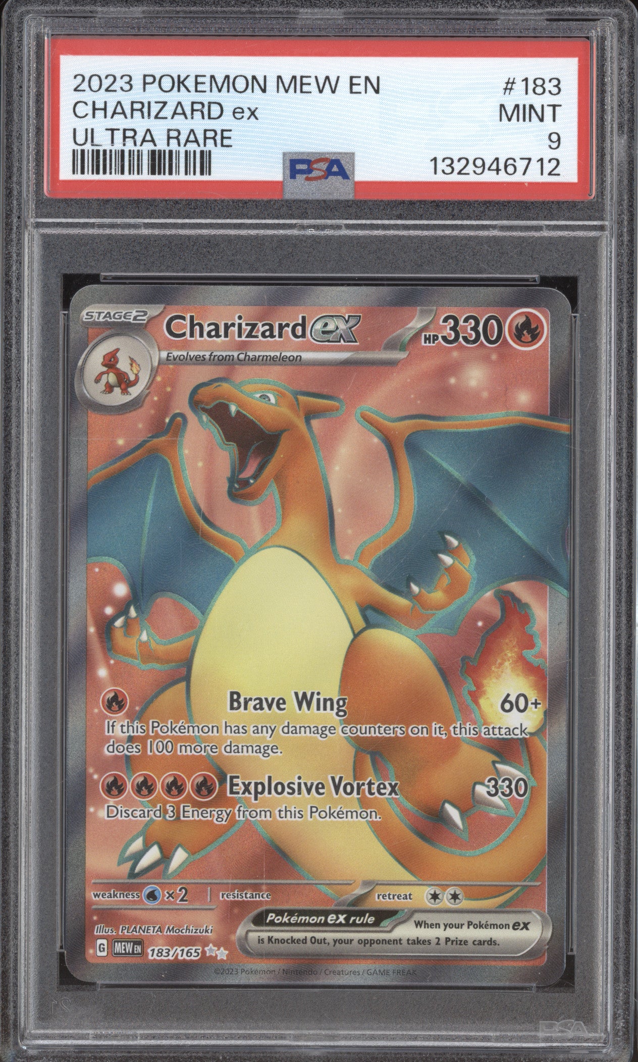 Charizard ex 2023 Pokemon Scarlet & Violet 151 MEW 183/165 Ultra Rare PSA 9