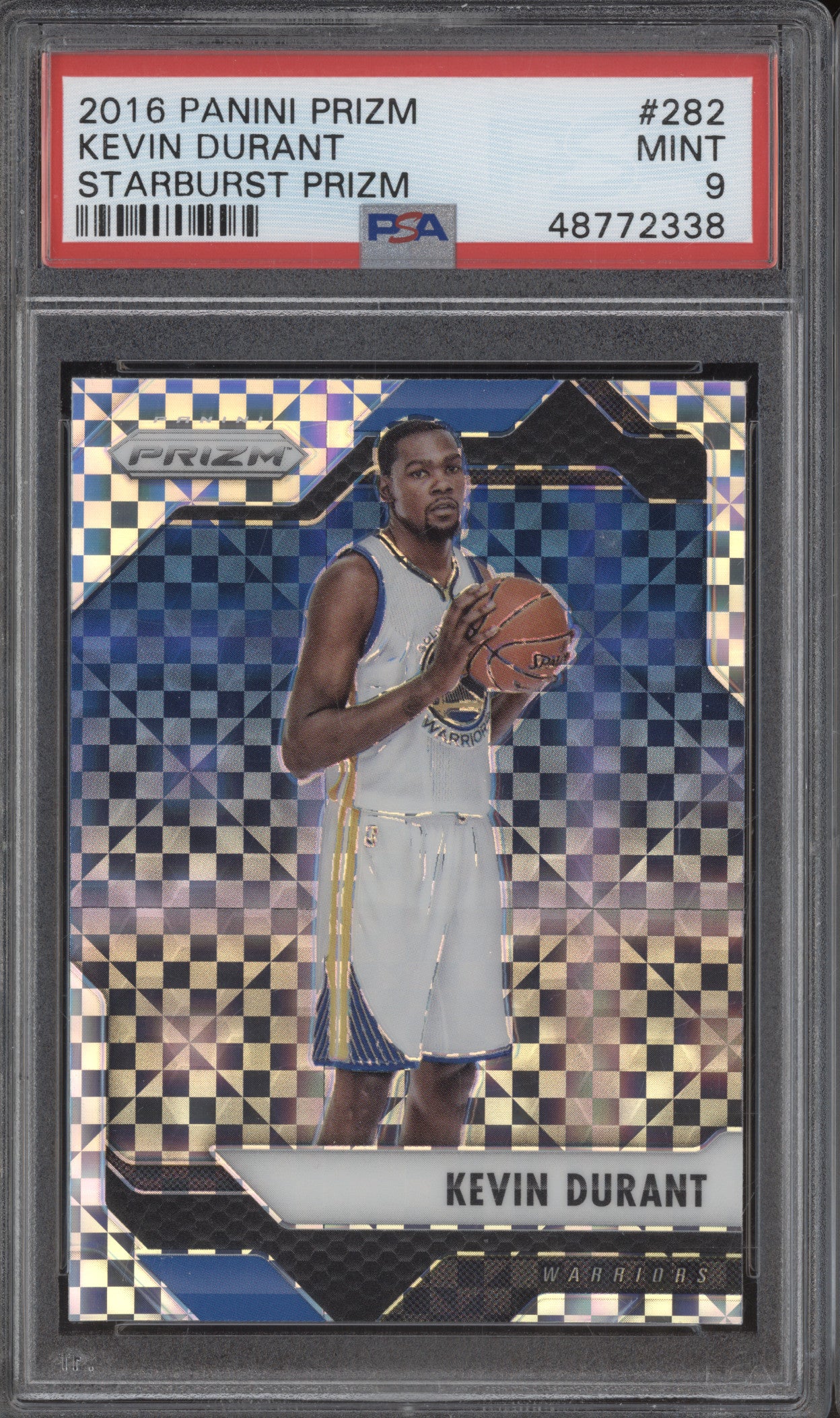 2016 Panini Prizm 282 Kevin Durant Starburst Prizm PSA 9