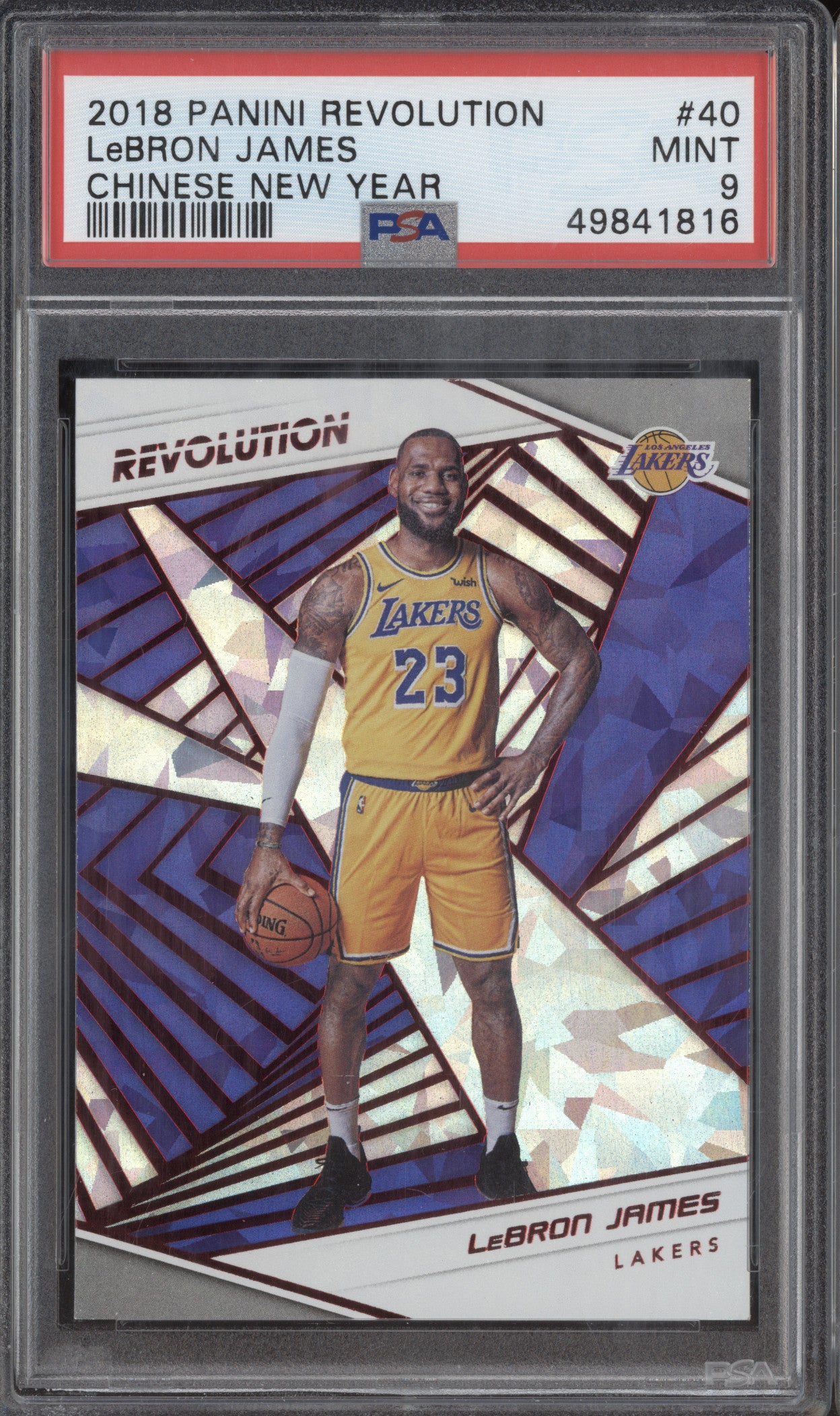 2018 Panini Revolution 40 LeBron James Chinese New Year PSA 9