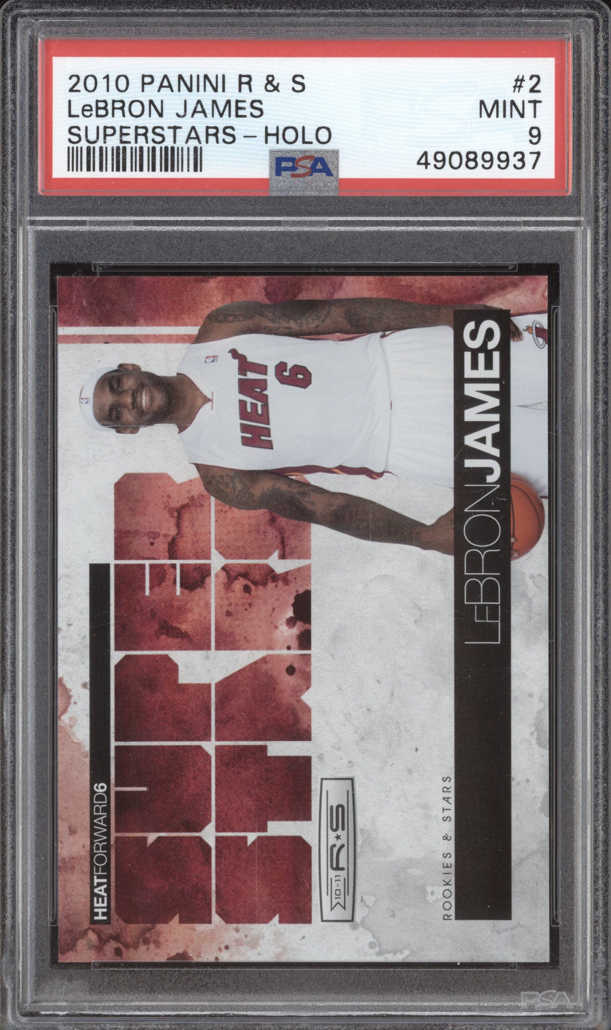 2010 Panini Lebron James 2 Superstars Holo /199 PSA 9