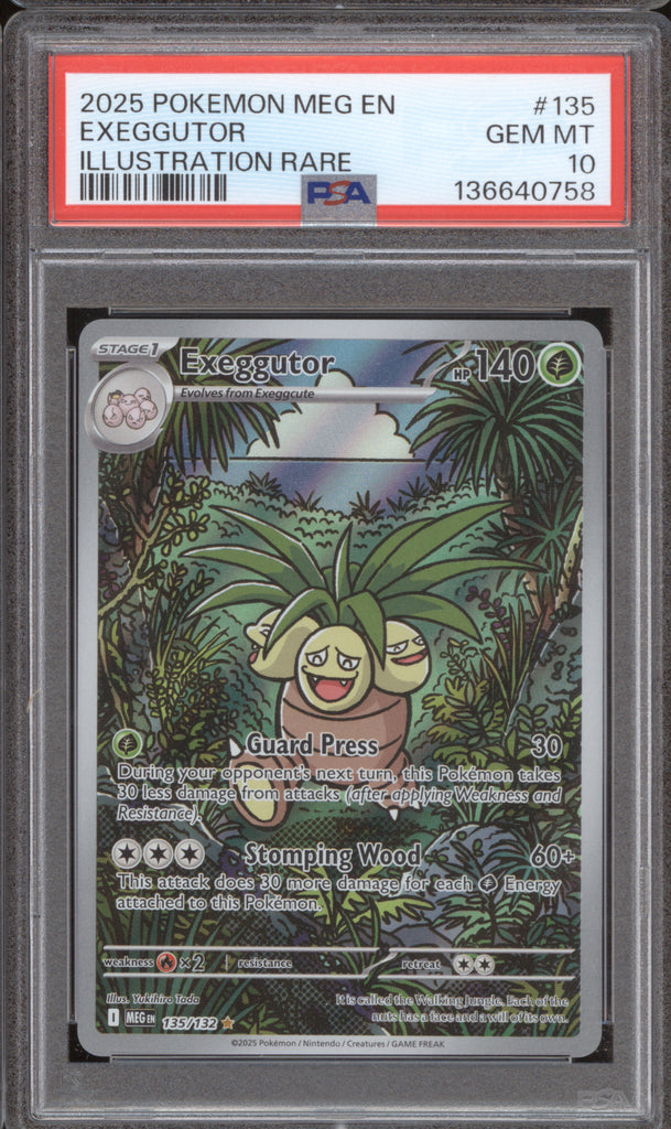 Exeggutor 2025 Pokemon Mega Evolution MEG 135/132 Illustration Rare PS