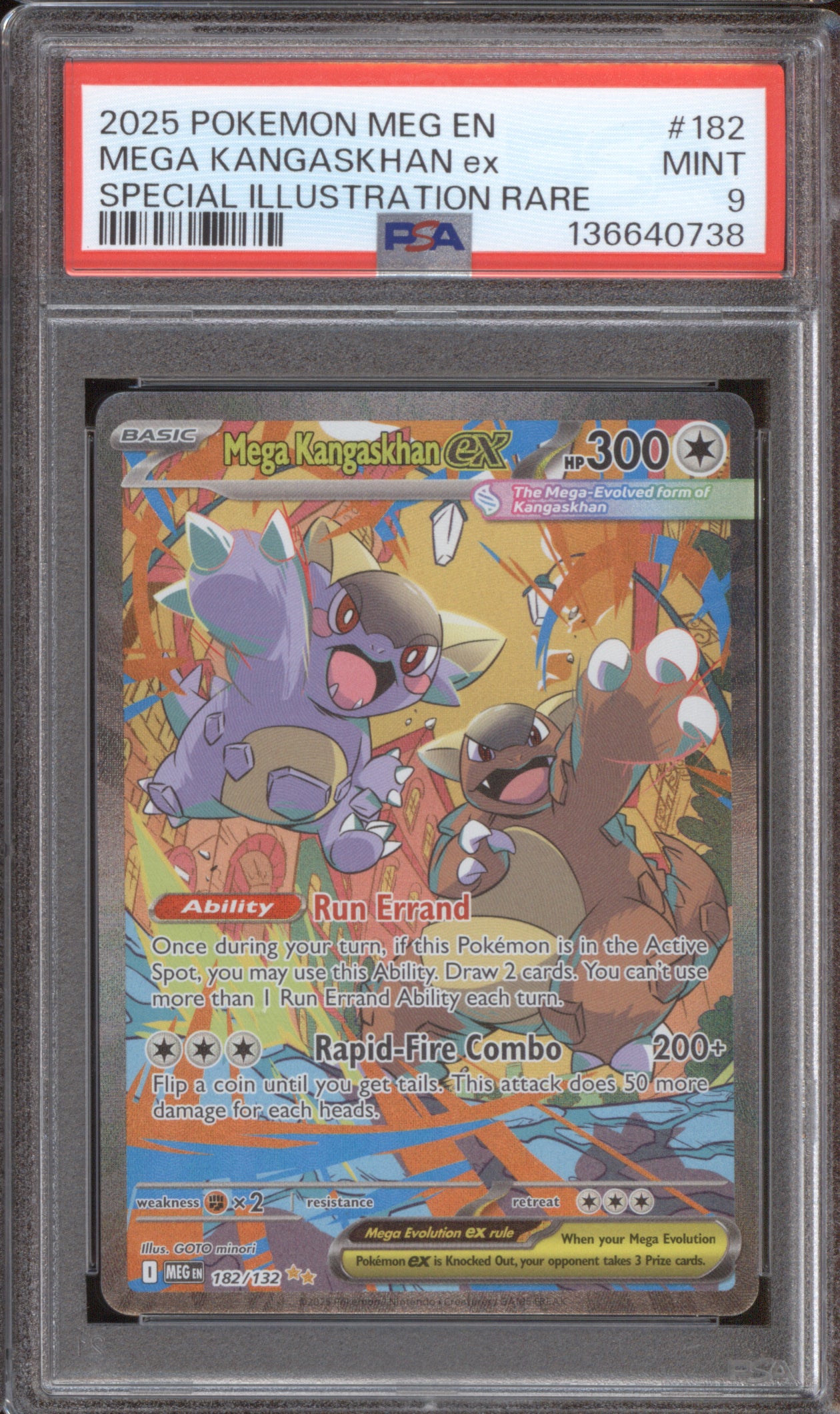 Mega Kangaskhan ex 2025 Pokemon Mega Evolution MEG 182/132 SIR PSA 9