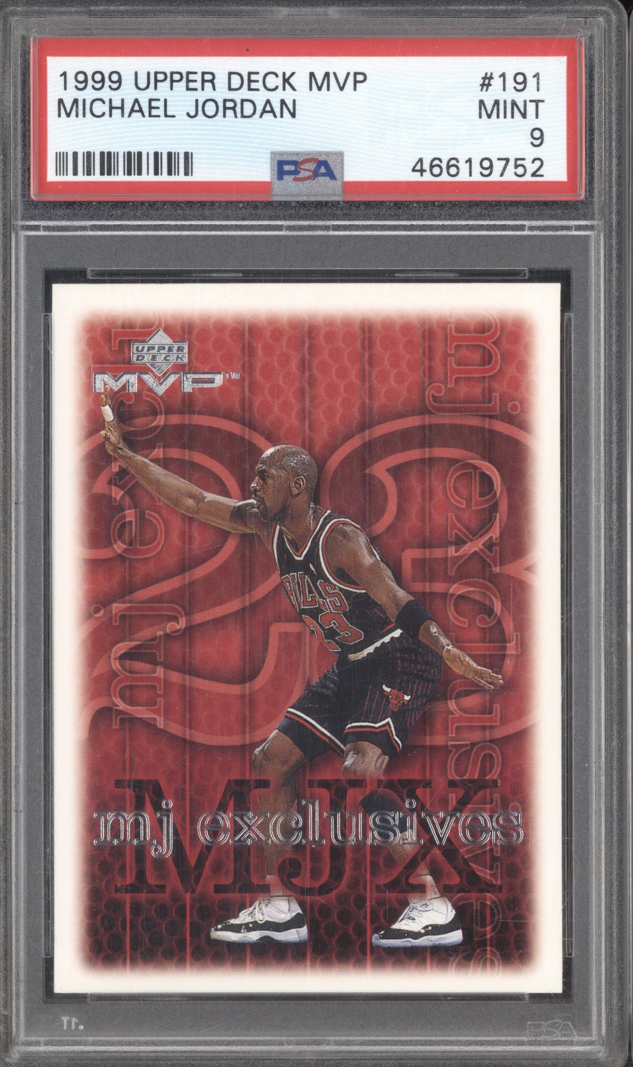 Michael Jordan 1999 Upper Deck MVP 191 PSA 9