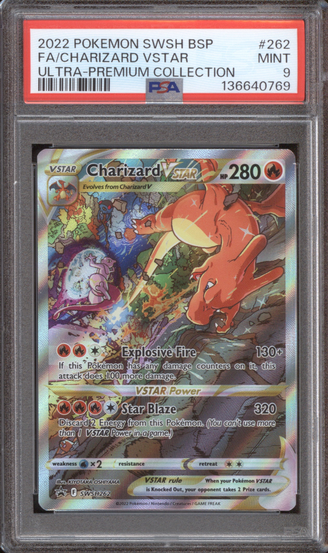 Charizard VStar 2022 Pokemon Sword & Shield Promos SWSH262 UPC Promo PSA 9