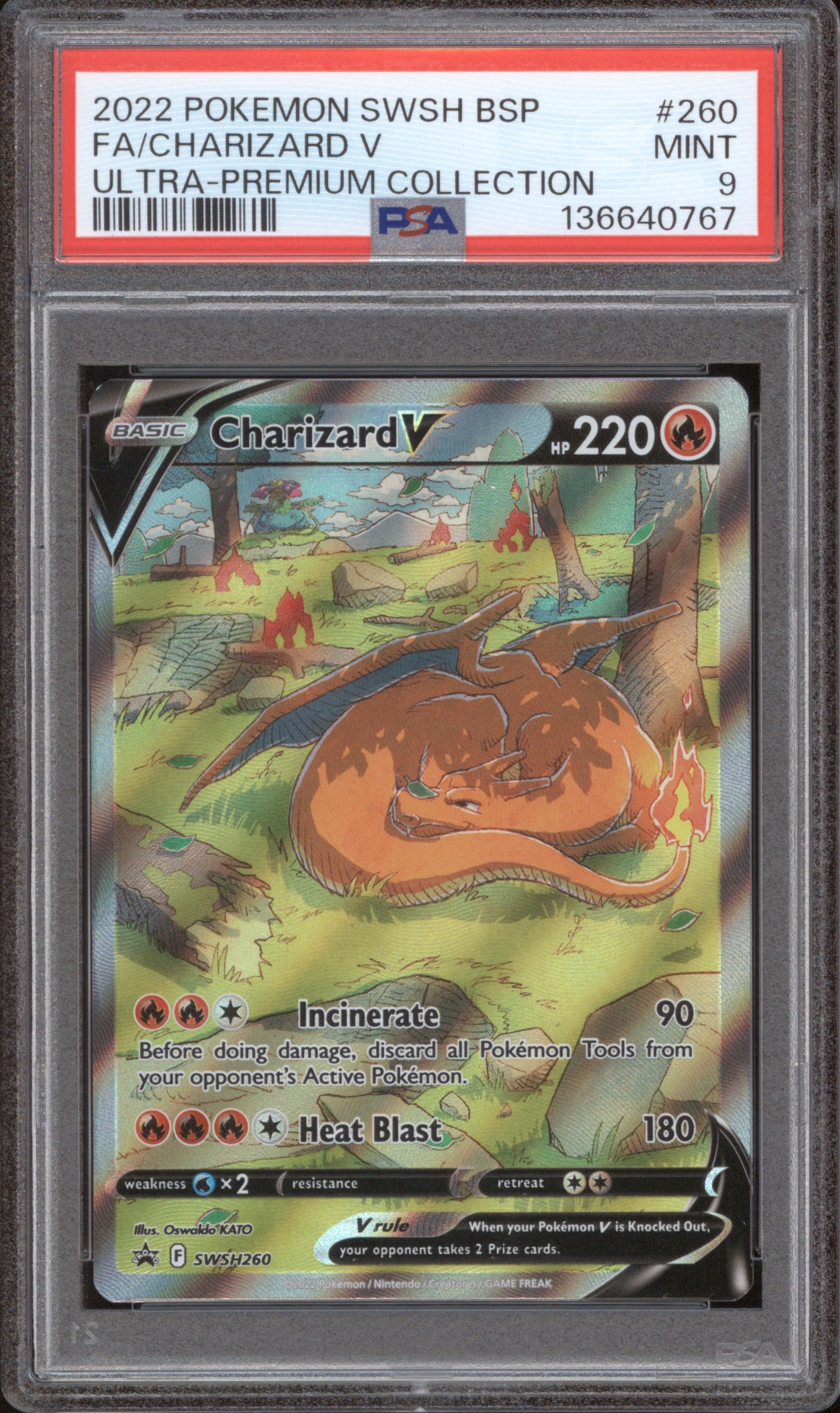 Charizard V 2022 Pokemon Ultra Premium Collection Promo SWSH260 PSA 9