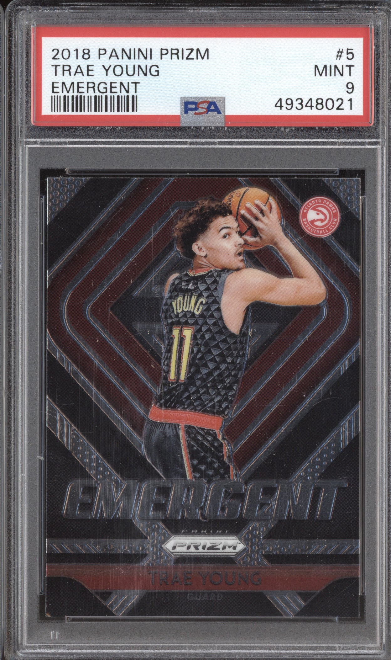 2018 Panini Prizm 5 Trae Young Emergent RC PSA 9