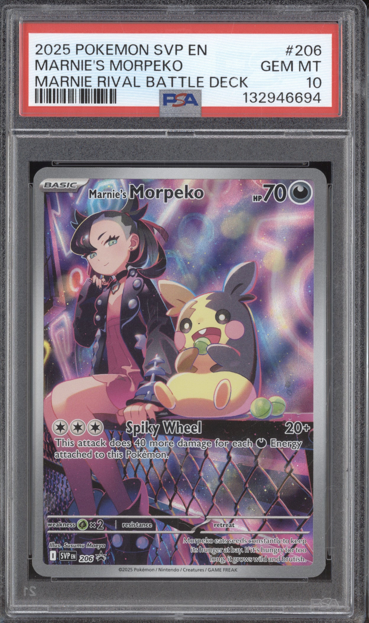 Marnie's Morpeko 2025 Pokemon Scarlet & Violet Promo SVP 206 PSA 10