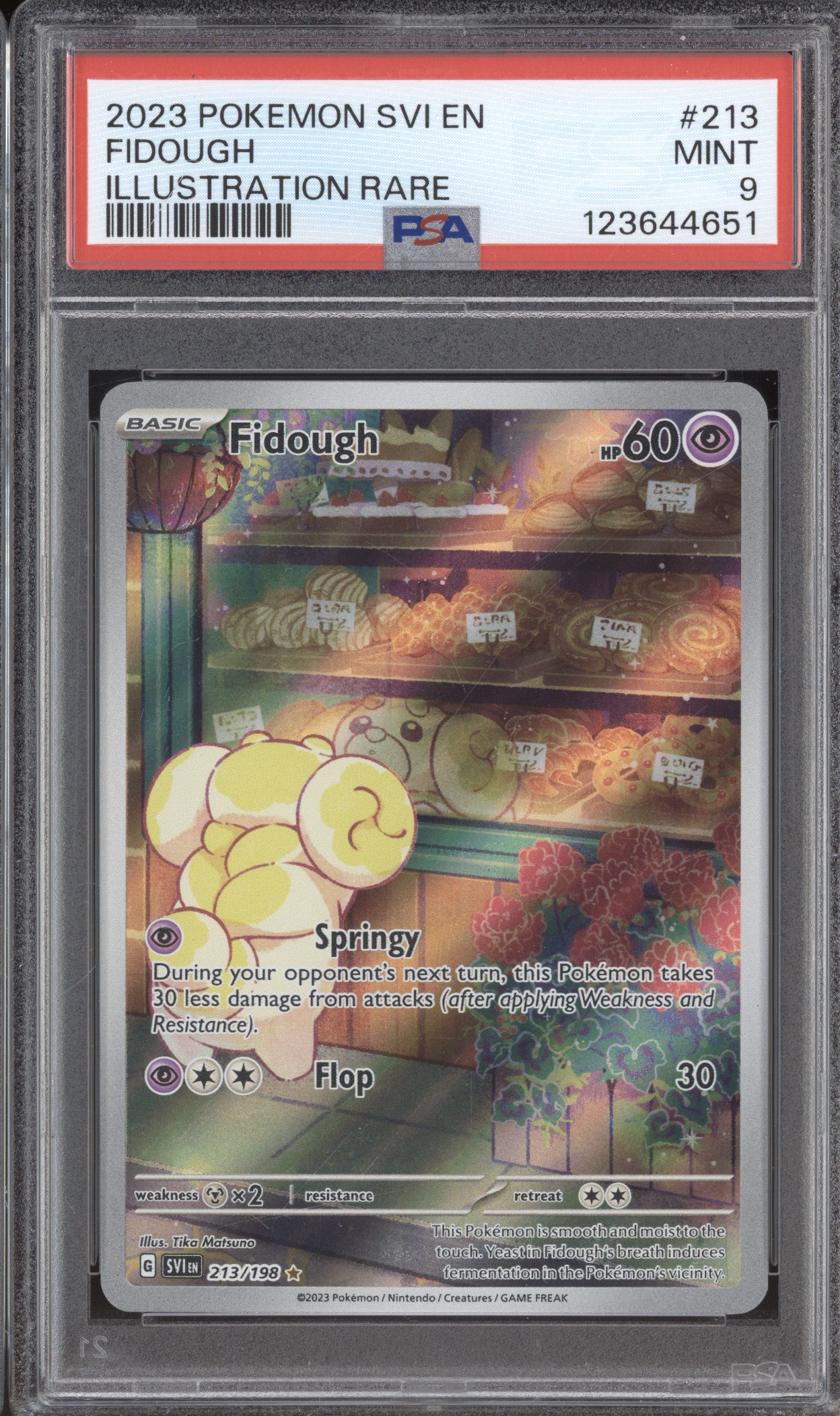 2023 Pokemon Scarlet & Violet SVI 213 Fidough Illustration Rare PSA 9