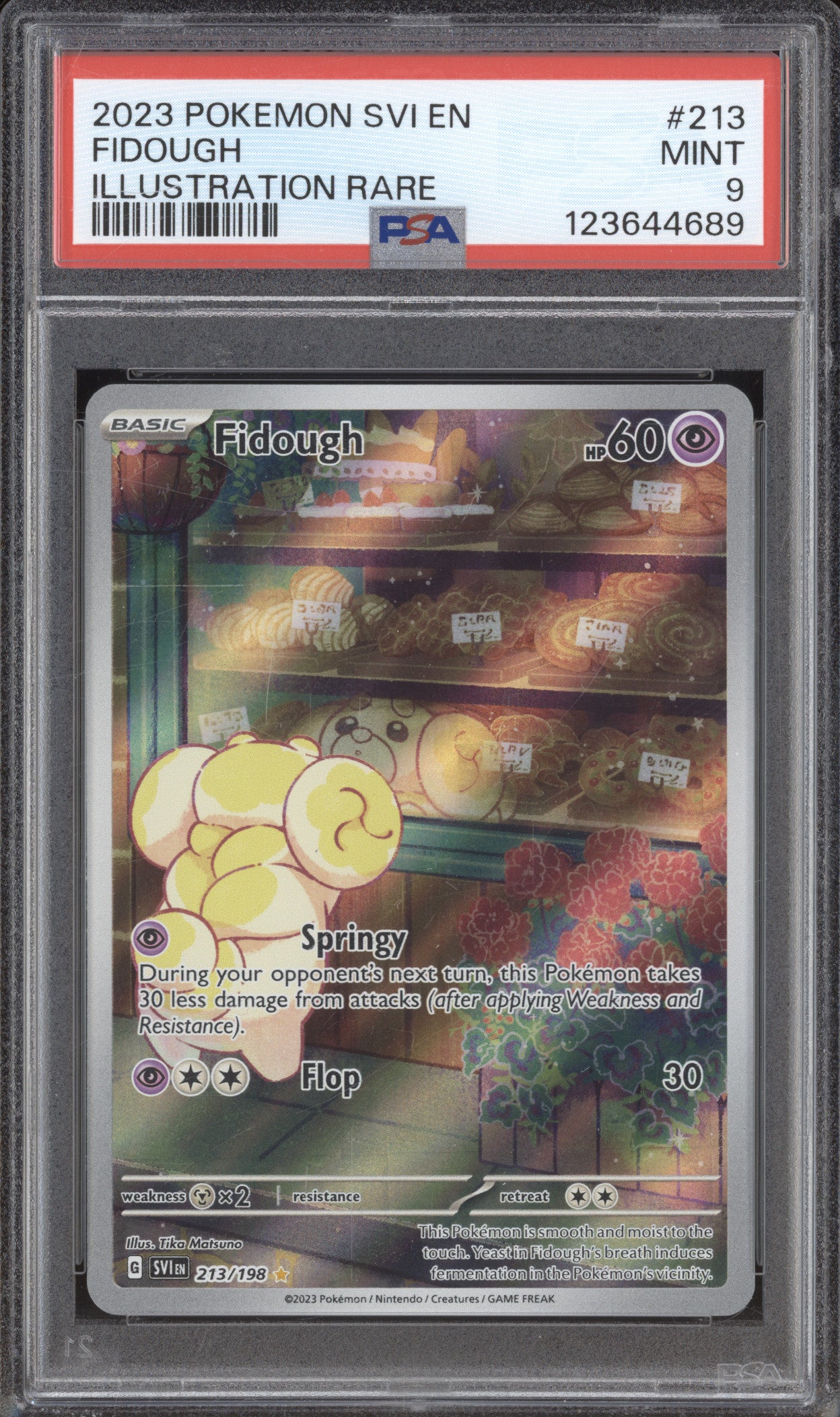 2023 Pokemon Scarlet & Violet Base SVI 213 Fidough Illustration Rare PSA 9