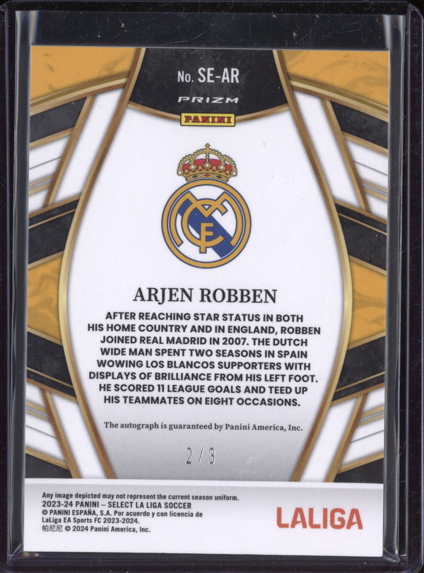 Arjen Robben 2023-24 Panini Select La Liga SE-AR Signatures Gold 2/3