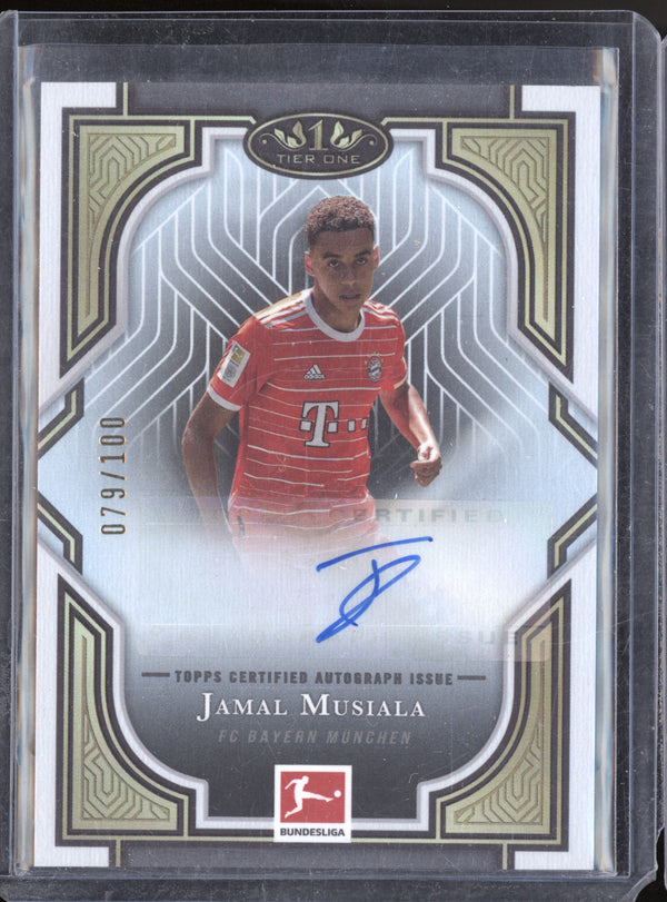 Jamal Musiala 2022-23 Topps Tier One TOA-JM Refractor Autograph 79/100