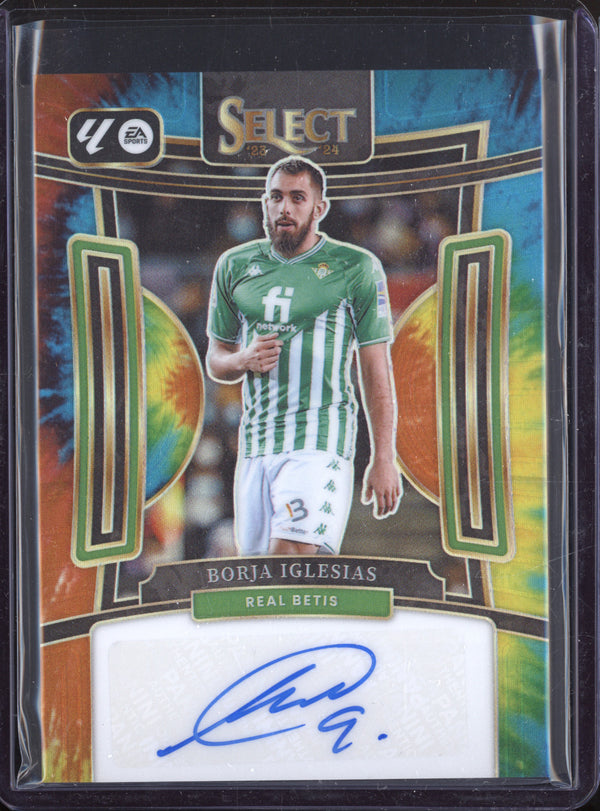 Borja Iglesias 2023-24 Panini Select La Liga S-BI Auto Tie-Dye 8/25