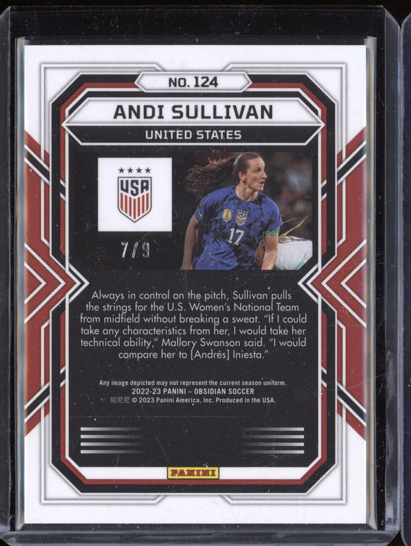 Andi Sullivan 2022-23 Panini Obsidian 124 Contra Electric Etch 7/9