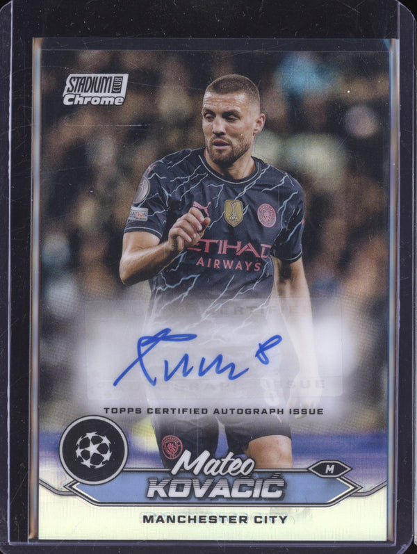 Mateo Kovacic 2023-24 Topps Stadium Club Chrome UEFA CA-MK Auto