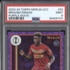 Ibrahim Osman 2023-24 Topps Merlin UCC 52 Purple Wave RC 14/15 PSA 9