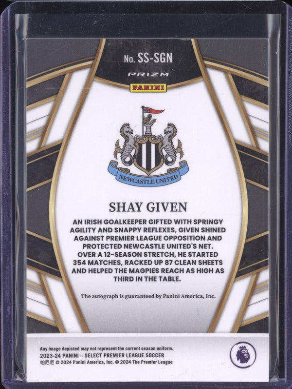 Shay Given 2023-24 Panini Select Premier League SS-SGN Select Signatures Red