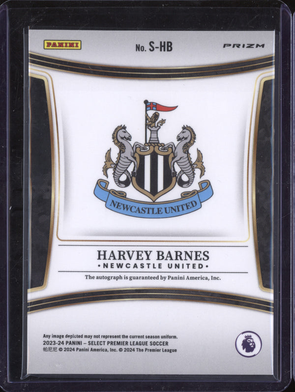 Harvey Barnes 2023-24 Panini Select Premier League S-HB Signatures Red