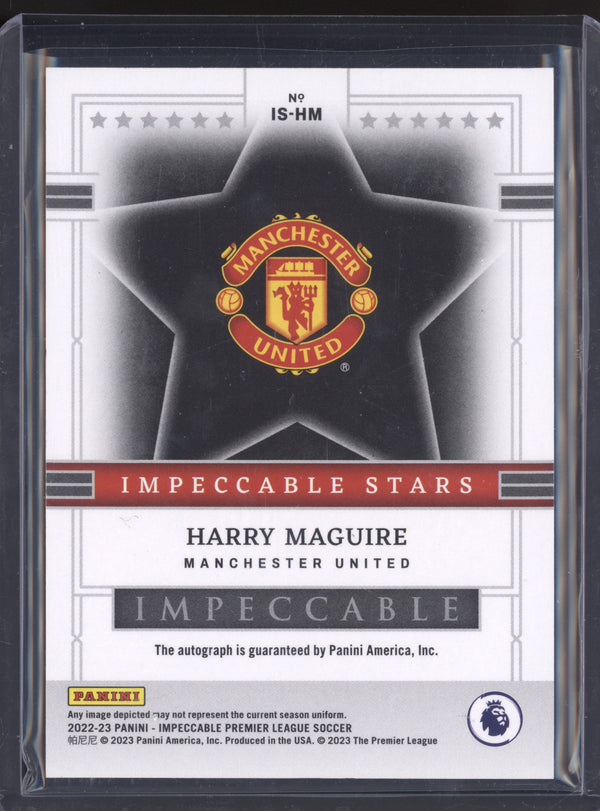 Harry Maguire 2022-23 Panini Immpecable IS-HM Impeccable Stars Emerald 1/5