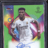 Aurelien Tchouameni 2023-24 Topps Finest A-TC Neon Green Refractor Autograph 72/99