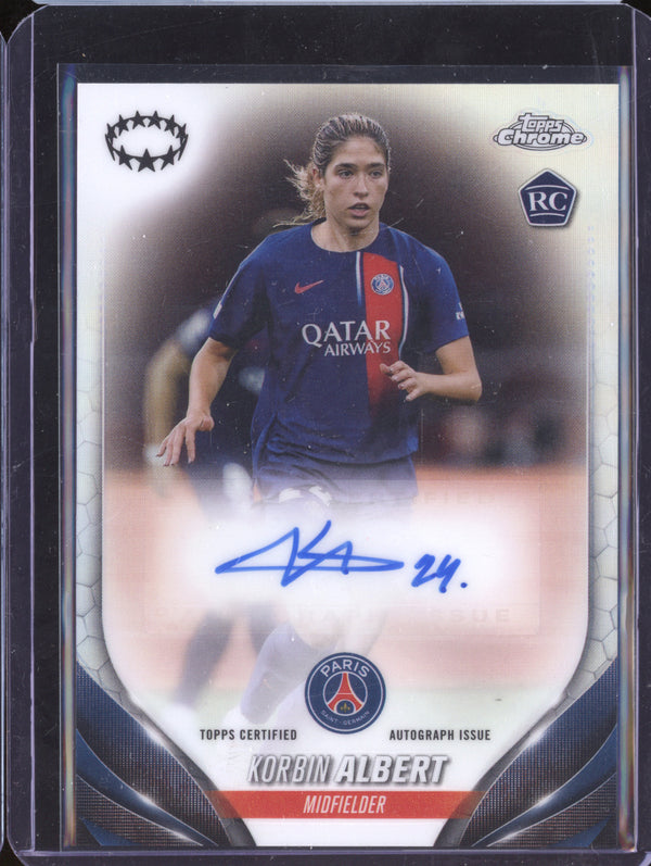 Korbin Albert 2023-24 Topps Chrome UWCL A-KA Autograph RC