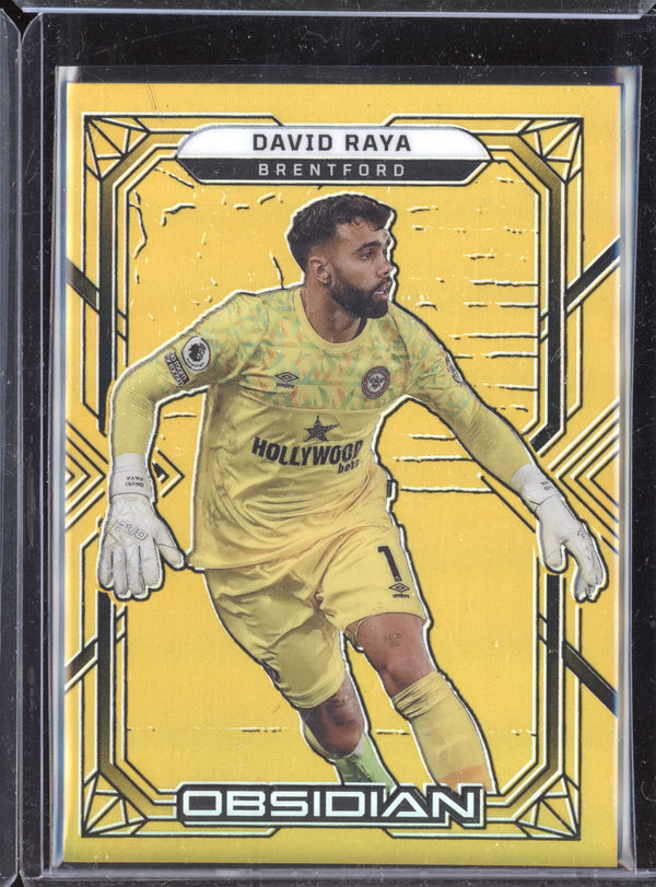 David Raya 2022-23 Panini Obsidian 20 Electric Etch Gold Flood 5/10