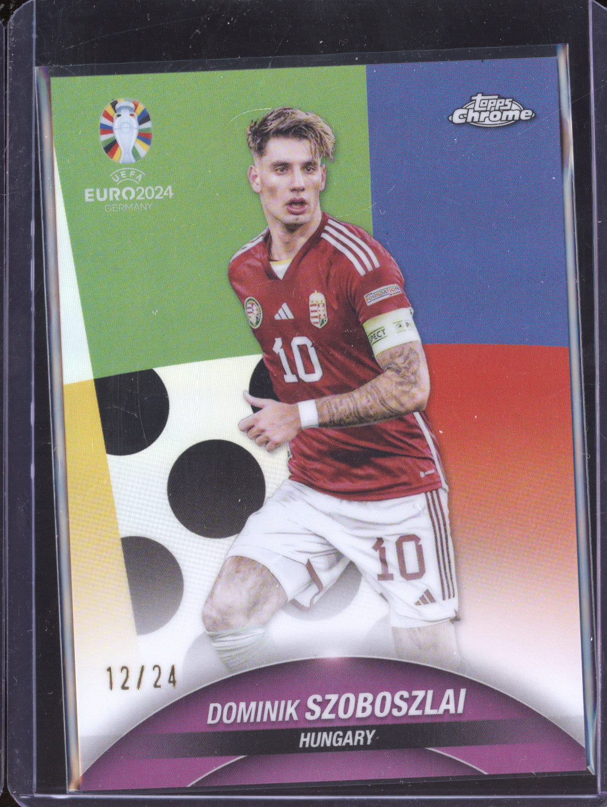 Dominik Szoboszlai 2024 Topps Chrome UEFA Euro 90 Euro Styleguide 12/24