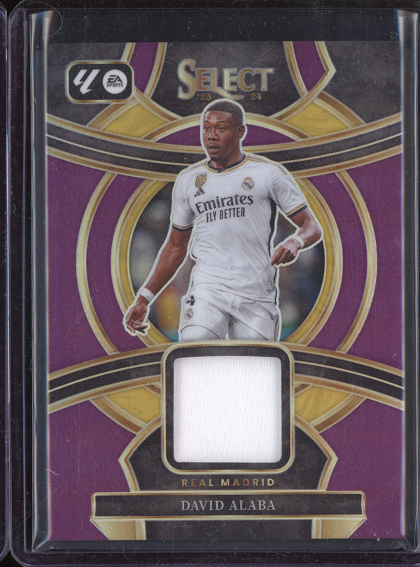 David Alaba 2023-24 Panini Select La Liga SS-DA Swatches Purple 34/49