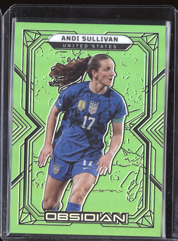 Andi Sullivan 2022-23 Panini Obsidian 124 Electric Etch Neon Green Flood 2/3