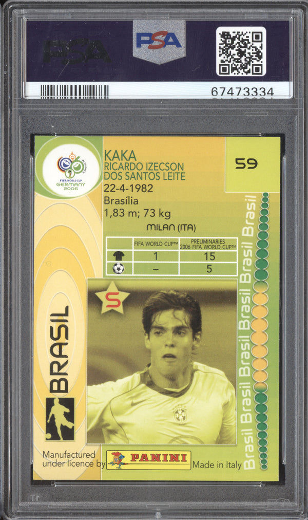 Kaka 2006 Panini World Cup 59 Germany PSA 9