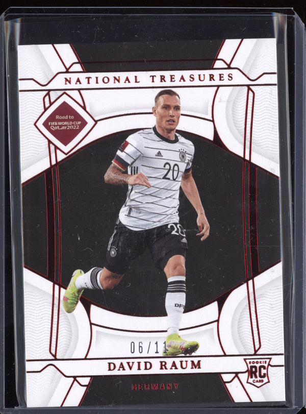 David Raum 2022 Panini National Treasures World Cup 66  Ruby RC 6/11