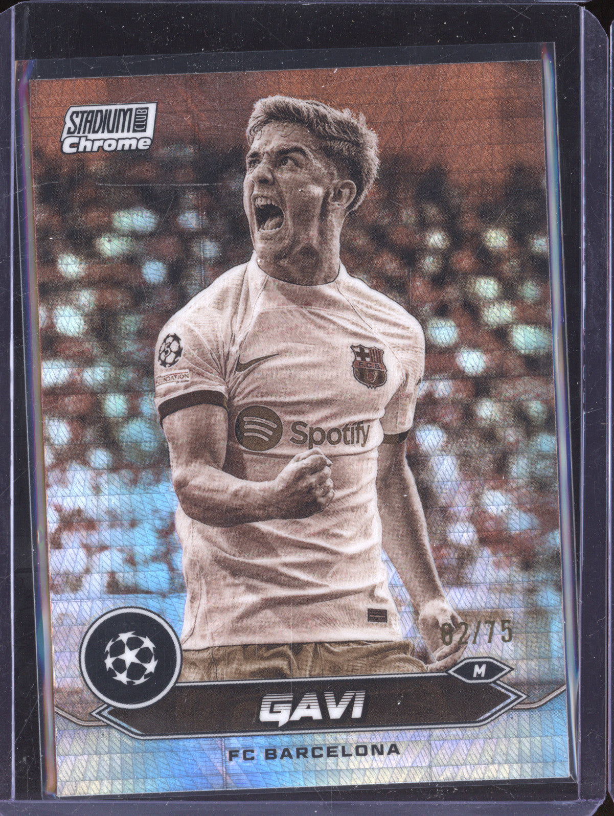 Gavi 2023-24 Topps Stadium Club Chrome 6 Sepia Prism Refractor 62/75