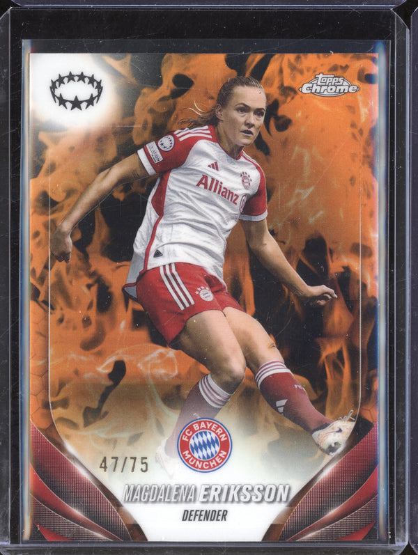 Magdalena Eriksson 2023-24 Topps Chrome UWCL 66 Inferno 47/75