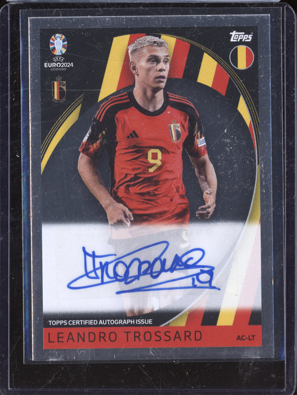 Leandro Trossard 2024 Topps Match Attax UEFA Euro 2024 AC-LT Autograph 39/100