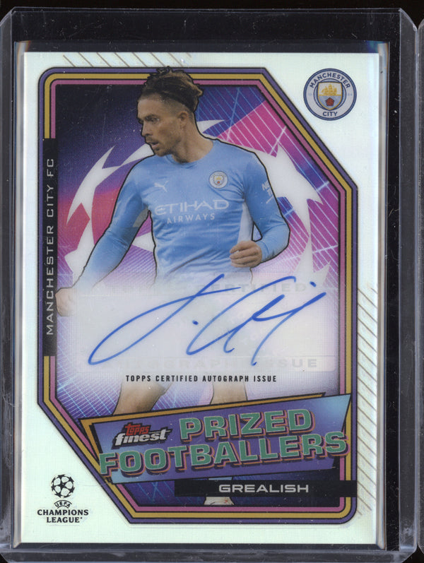 Jack Grealish 2021-22 Topps Finest PF-15 Prized Footballers Autograph 165/200