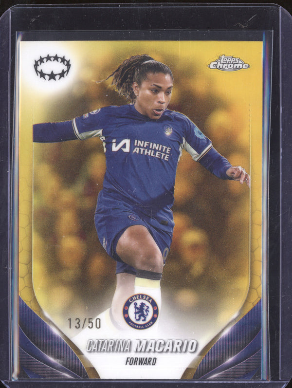 Catarina Macario 2023-24 Topps Chrome UWCL 31 Gold 13/50