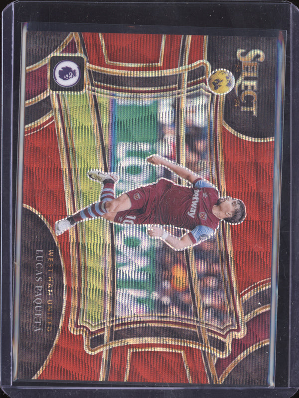 Lucas Paqueta 2023-24 Panini Select Premier League 219 Red Wave 66/149