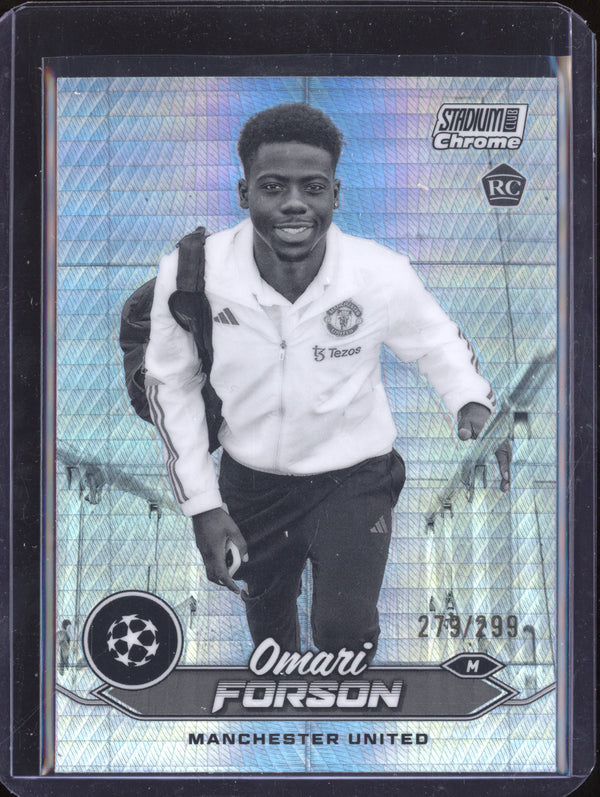 Omari Forson 2023-24 Topps Stadium Club Chrome UEFA 44 Black and White 279/299