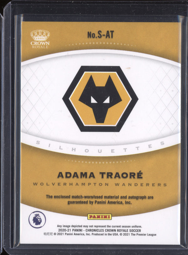 Adama Traore 2020-21 Panini Chronicles S-AT Crown Royale Silhouettes Autographs 70/99