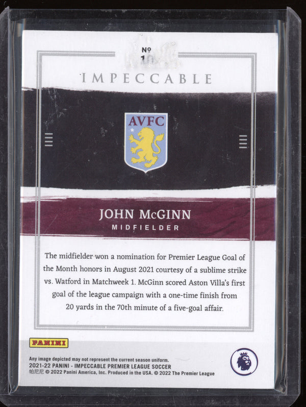 John McGinn 2021-22 Panini Impeccable 10 Silver 13/15