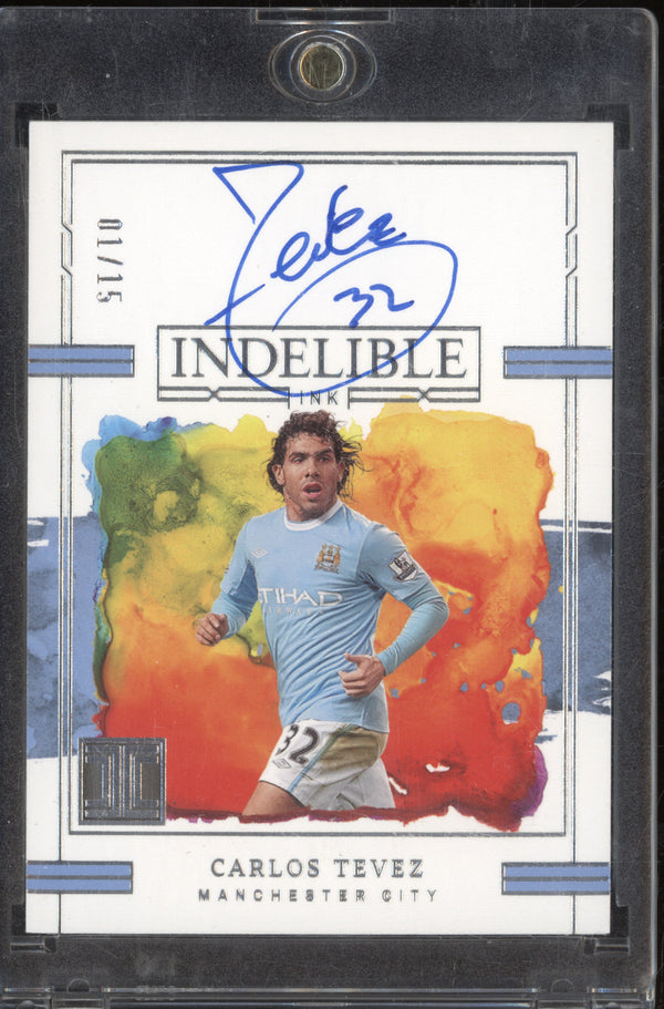 Carlos Tevez 2022-23 Panini Impeccable IN-CT Indelible Ink 1/15