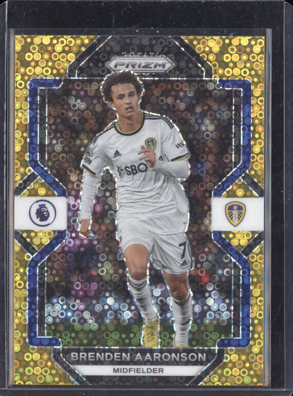 Brenden Aaronson 2022-23 Panini Prizm 259 Gold Breakaway 5/10