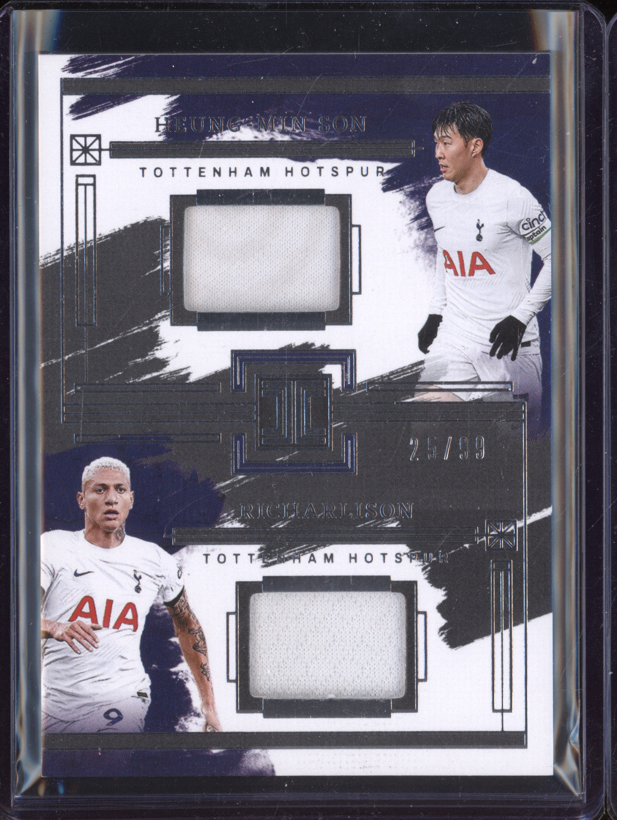 Son/Richarlison 2023-24 Panini Impeccable ID-HR Dual Materials Ruby 25/99