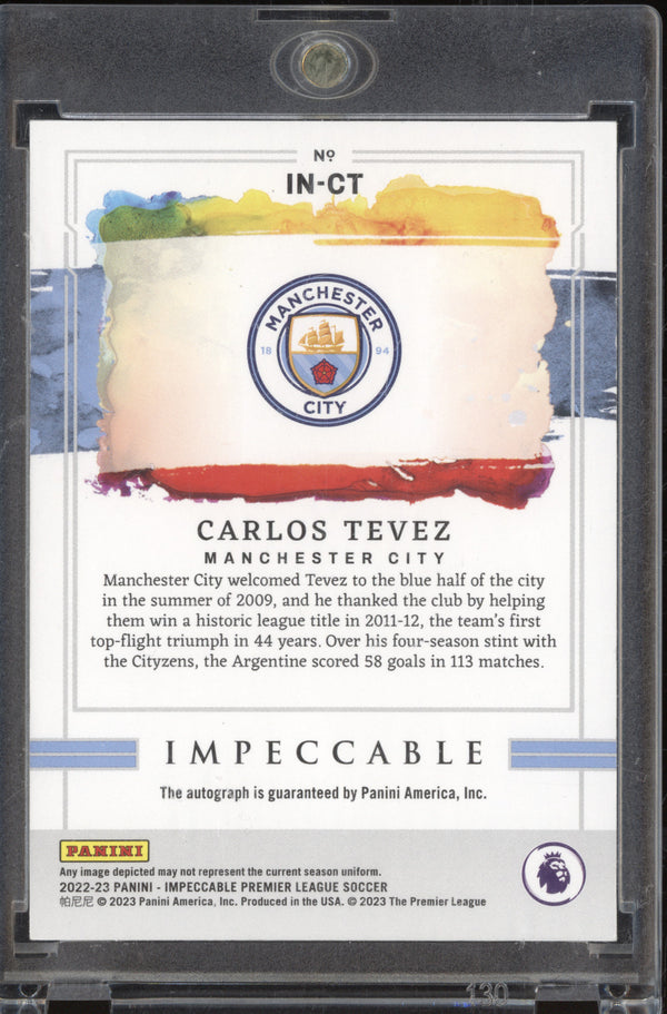 Carlos Tevez 2022-23 Panini Impeccable IN-CT Indelible Ink 1/15