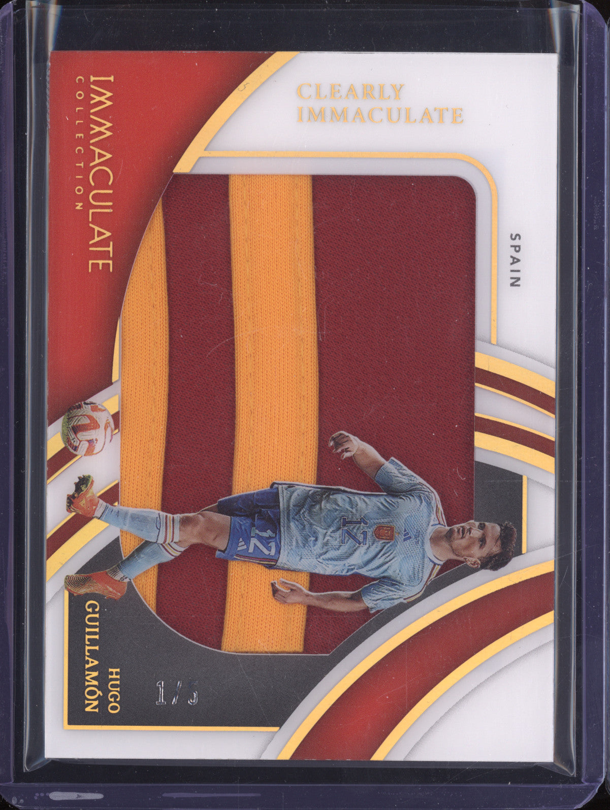 Hugo Guillamon 2022-23 Panini Immaculate CJ-HGO Clearly Immac Jersey Gold 1/5