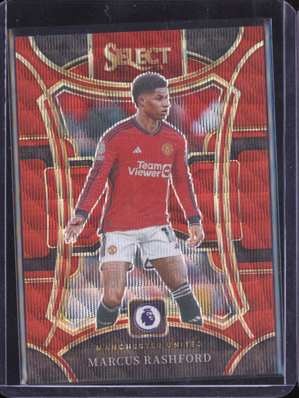 Marcus Rashford 2023-24 Panini Select Premier League 166 Red Wave 49/149