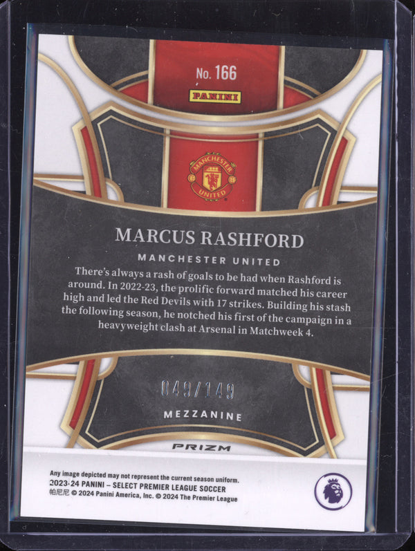 Marcus Rashford 2023-24 Panini Select Premier League 166 Red Wave 49/149